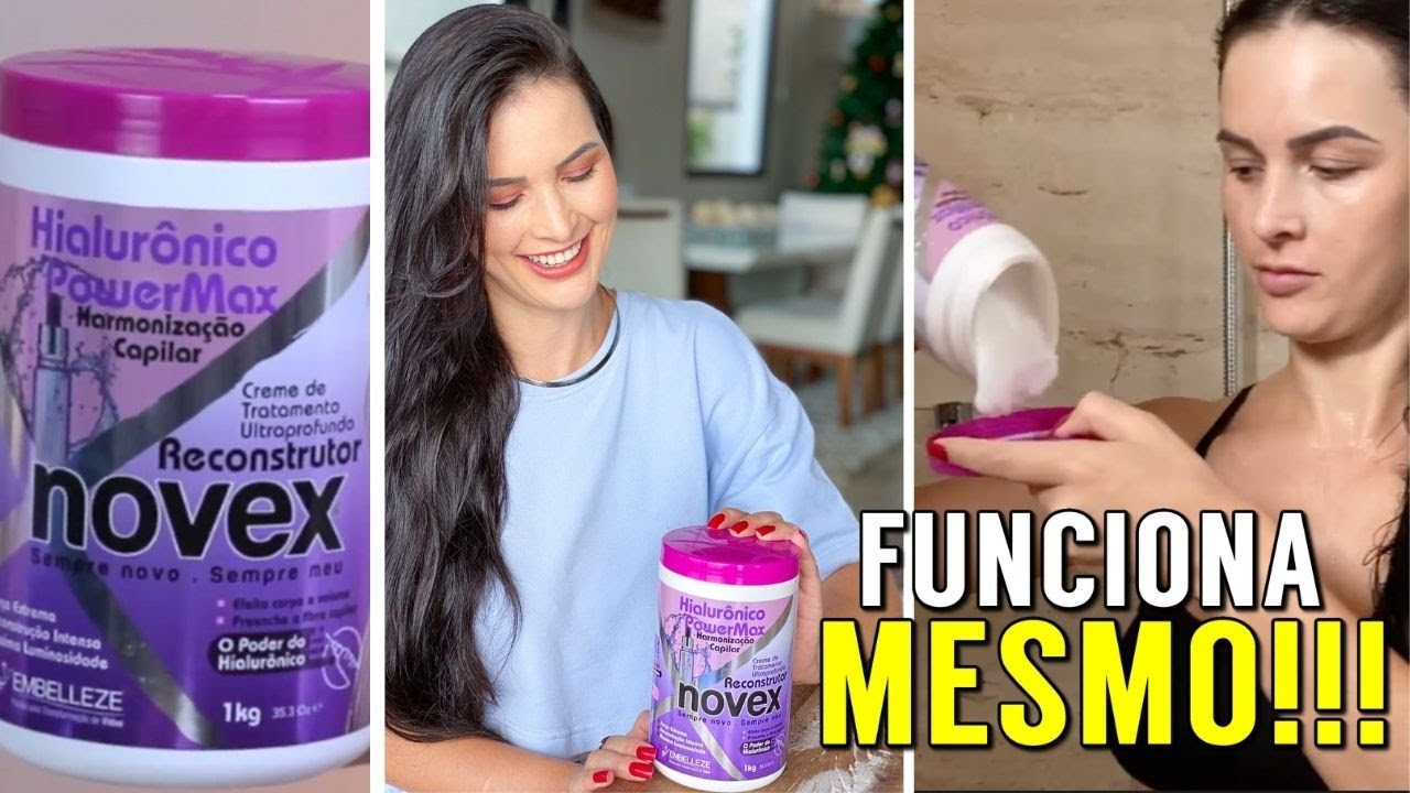 Como Fazer Harmonização Capilar com o Creme de Tratamento Novex Hialurônico PowerMax (RESENHA)