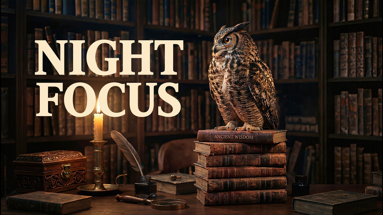 Calm Night Relaxing Music 🦉 Study With the Wise Owl