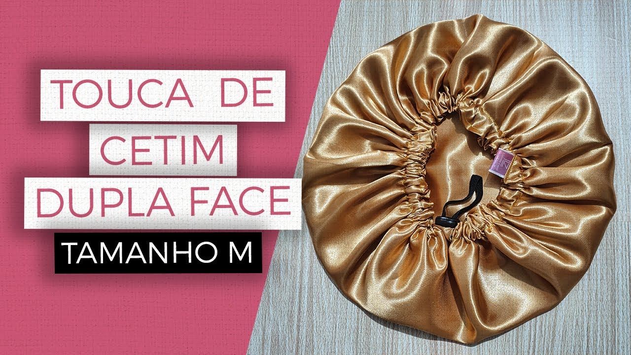 Touca de cetim dupla face - tamanho M - mais fácil impossível