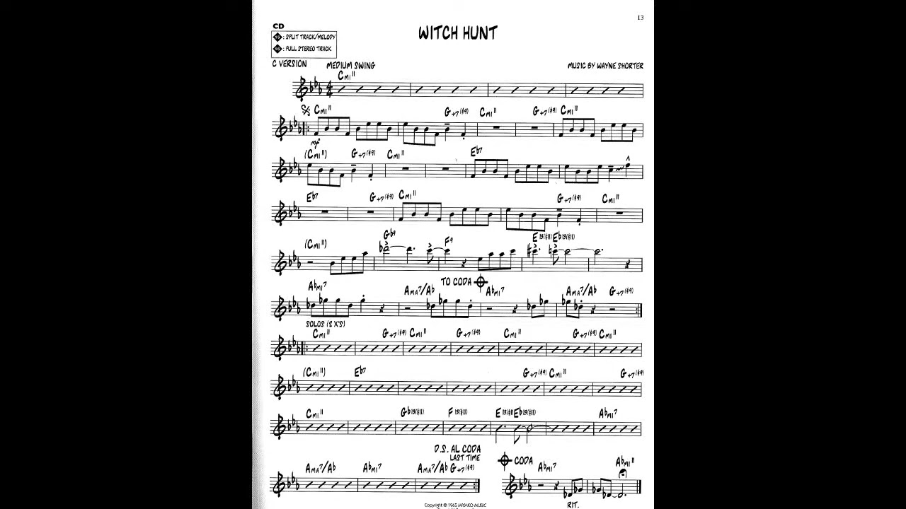 Witch Hunt   Wayne Shorter   Backing Track ⧸ Play Along 0wxszP1L4ic