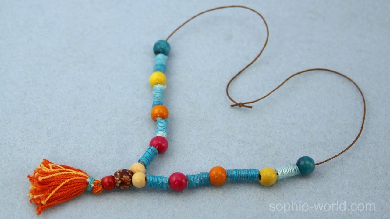 How to Make a Beaded Tassel Necklace | Sophie's World