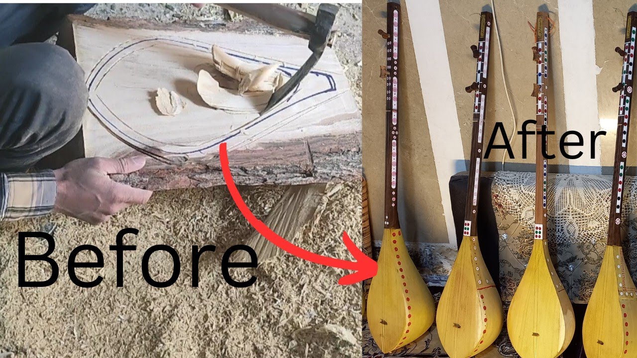 The process of making the international instrument of Afghan Dambora #dambora #instrument #making