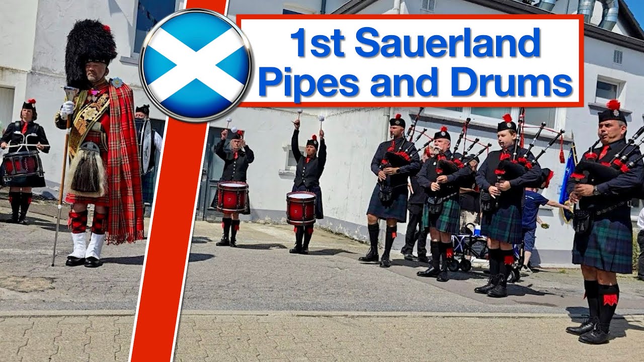 Hülscheider Schützenfest 2025 - 1st Sauerland Pipes and Drums / 10. August 2025 (4K)