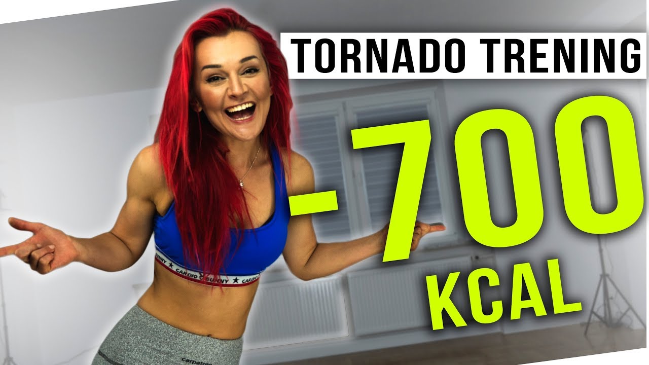 TORNADO - ODCHUDZAJACY TRENING INTERWAŁOWY - SPAL 700 KALORII  (+ rozgrzewka i rozciąganie)