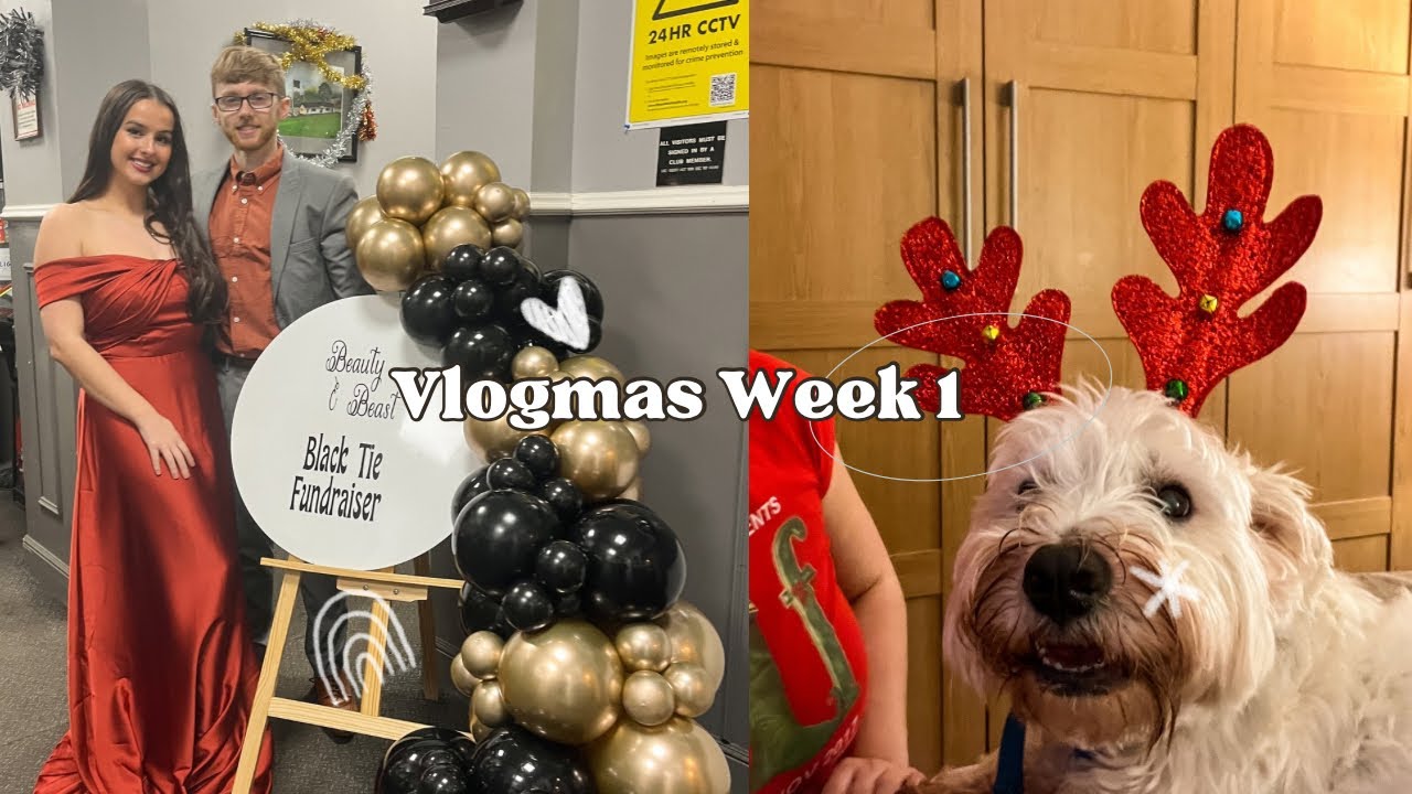 Начало Vlogmas: Неделя 1 — Рождественские книги, корпоративная вечеринка и благотворительный бал ✨🎁
