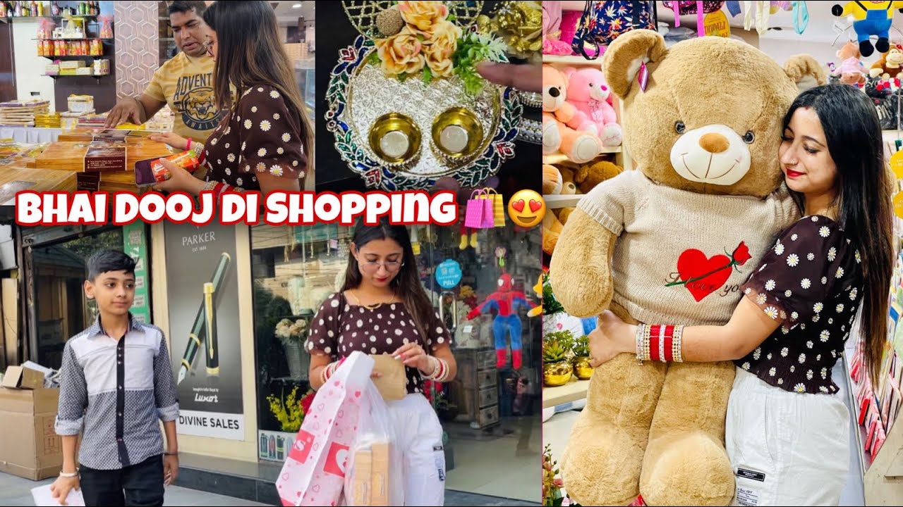 Bhai Dooj di Shopping 🛍️😍| Angel Nu Teddy Pasand Aa Gya 🧸 | Keep Support🙏🏻 | Angel’s Shivam🧿❤️
