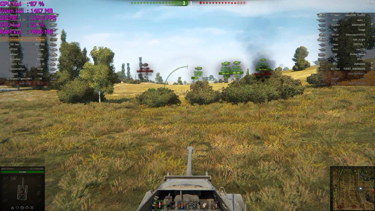 GTX 980 and İ7 6700K World of Tanks test