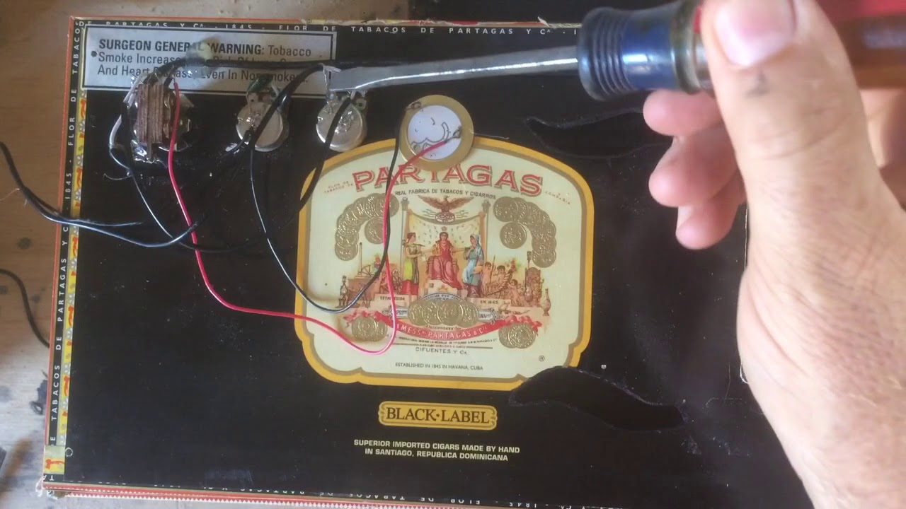 Электроника и проводка для гитары Cigar Box