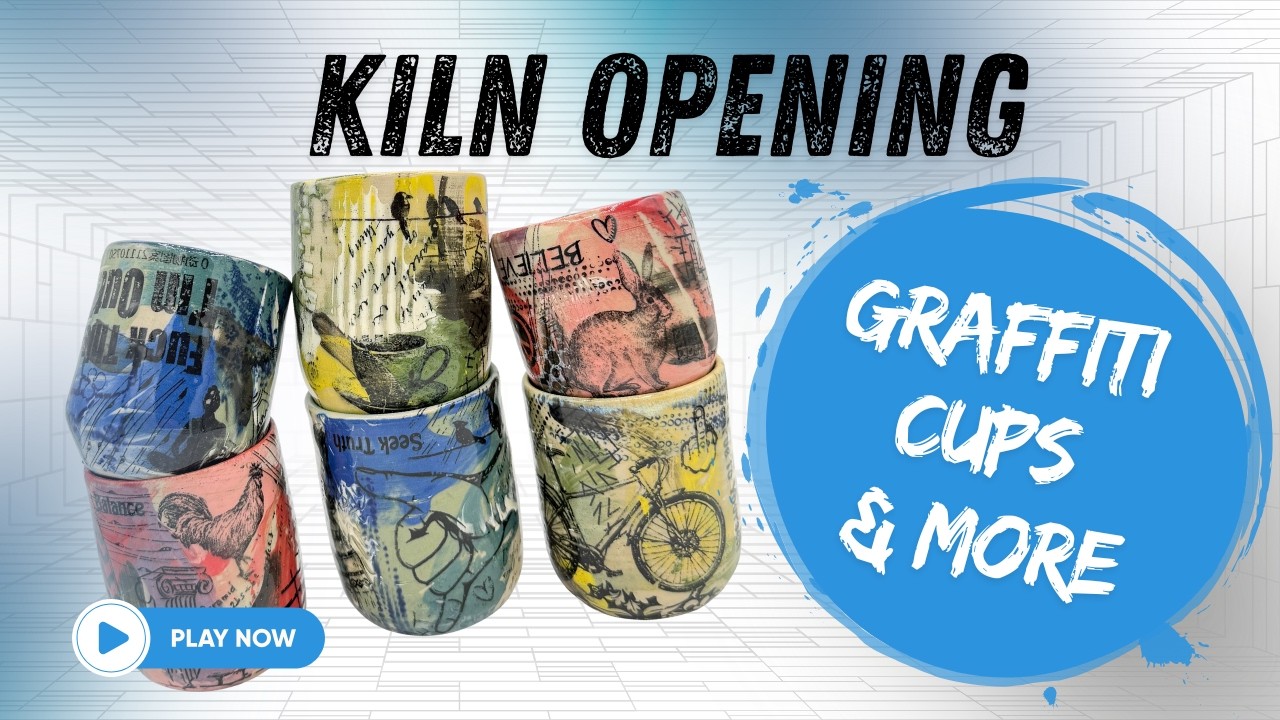 Kiln Opening with My Son! Fidget Mug & Graffiti Cups Reveal ✨