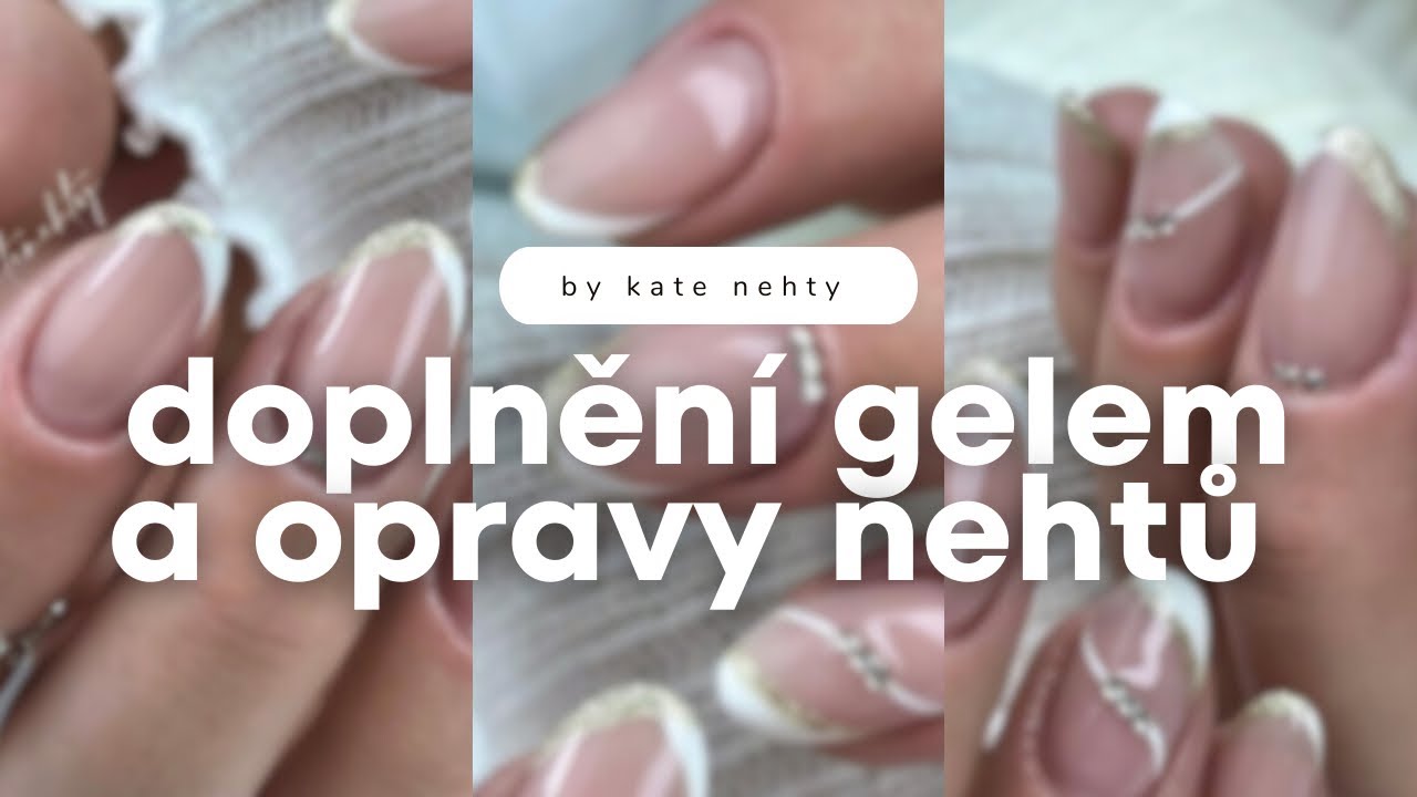 Doplňuju nehty ségře: modeláž s NO FILE PROTEIN gelem a elegantní/svatební zdobení 💅🏻| Kate nehty