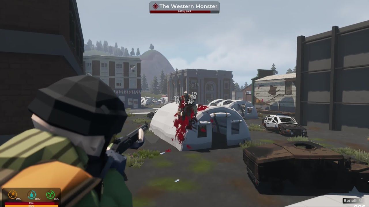 How to kill a zombie boss in a video game SurrounDead gameplay