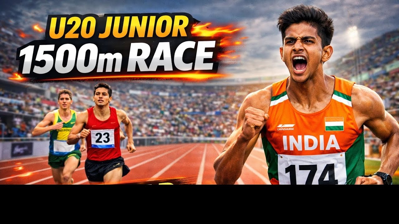 1500m U20 Junior Race | Speed, Strategy & Finish#1500m #Junior#TrackAndField #MiddleDistance 