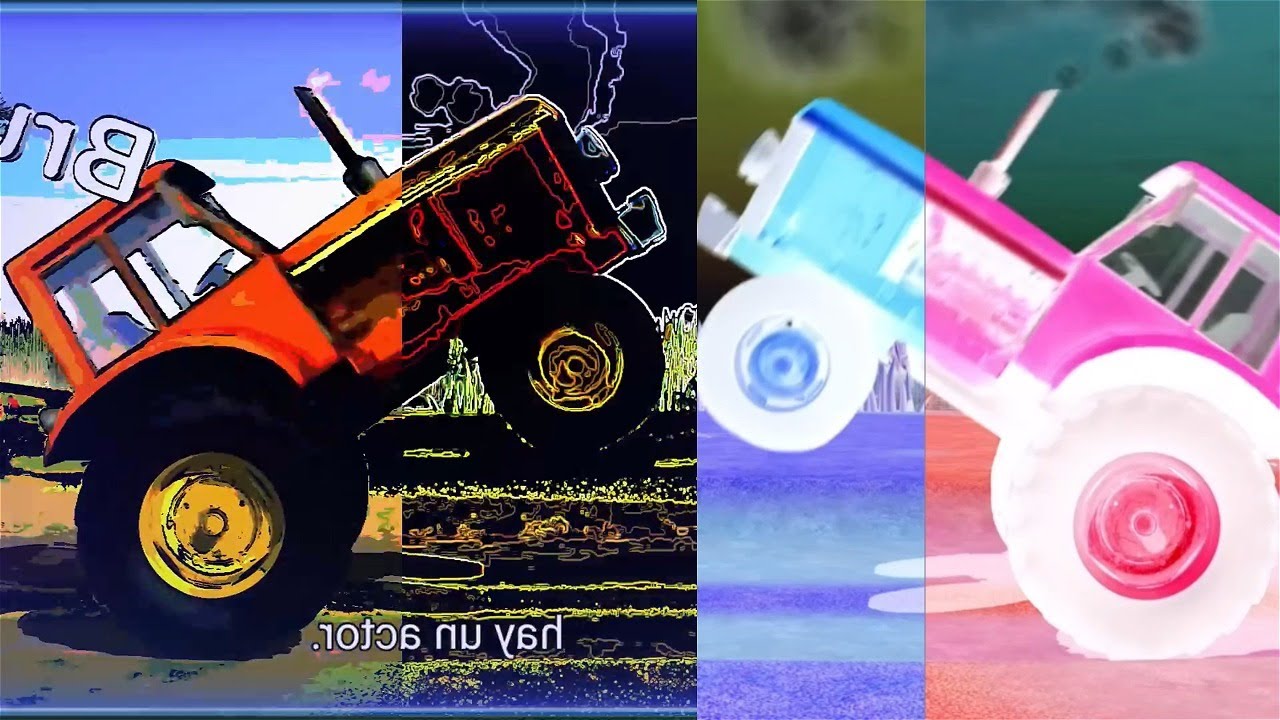EL POLLITO PIO TRACTOR COMPARACI&Oacute;N DE EFECTOS DE NE&Oacute;N - TWOPARISON