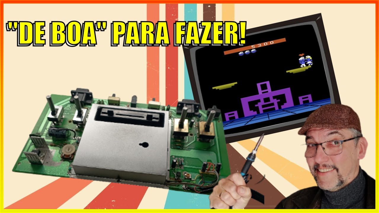 TUTORIAL DE VIDEO COMPOSTO (AV MOD) PARA ATARI 2600 PLACA AMERICANA - IMAGEM LIMPA, SOM ESTÉREO!