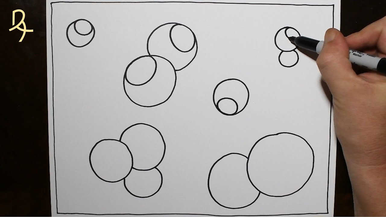 Daily Line Illusion | 3D Balls Abstract Pattern / Awesome Zentangle Drawing / Satisfying Art