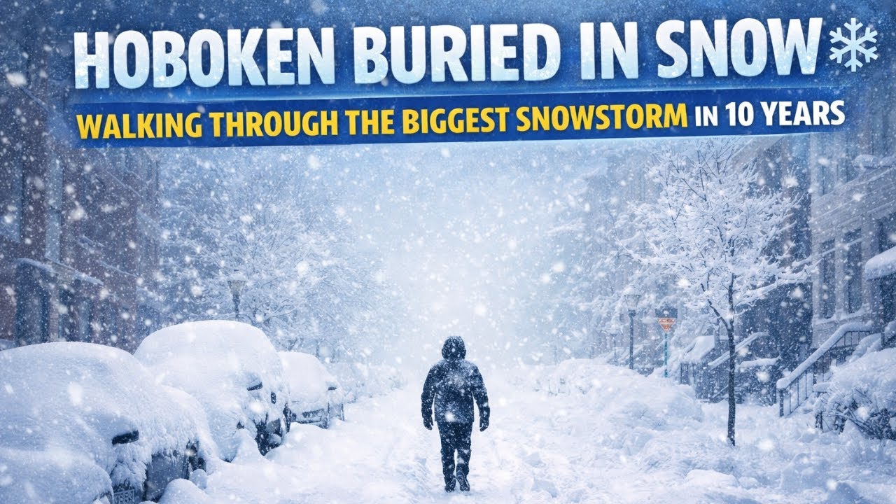 Walking Through a Blizzard in Hoboken, NJ ❄️🌨️ | Snowstorm Street Walk