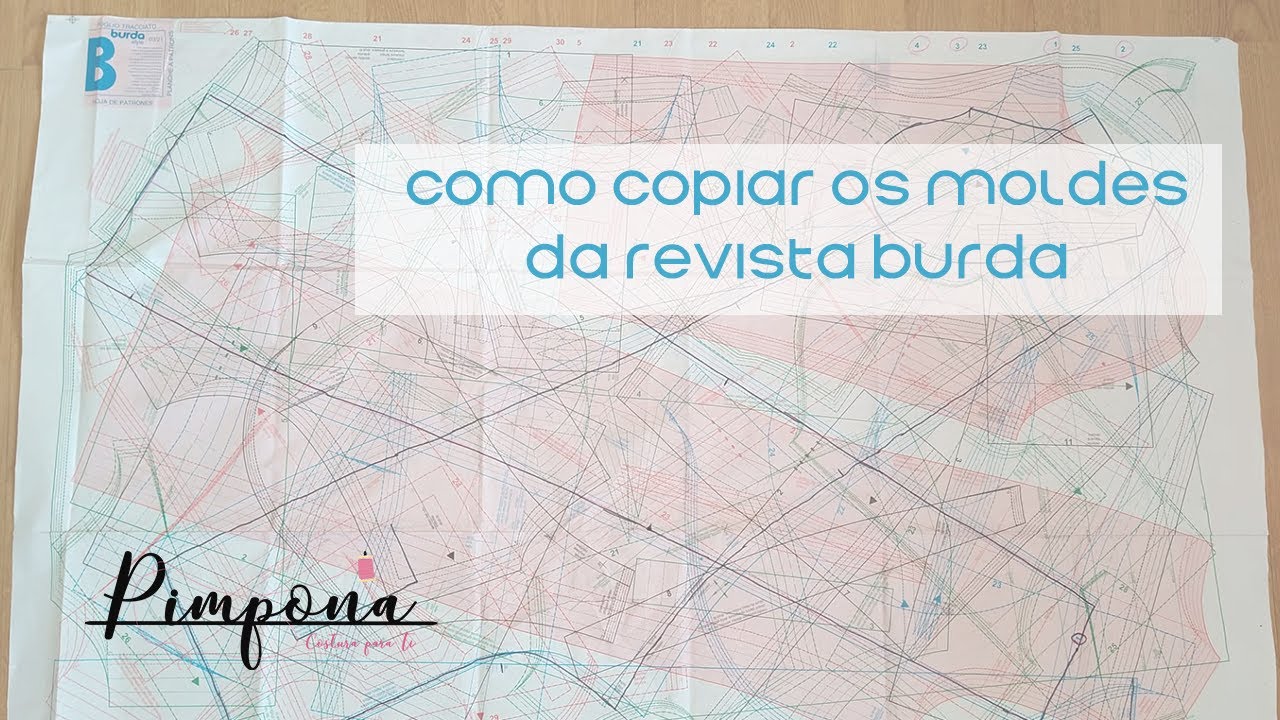 Como copiar os Moldes da revista Burda