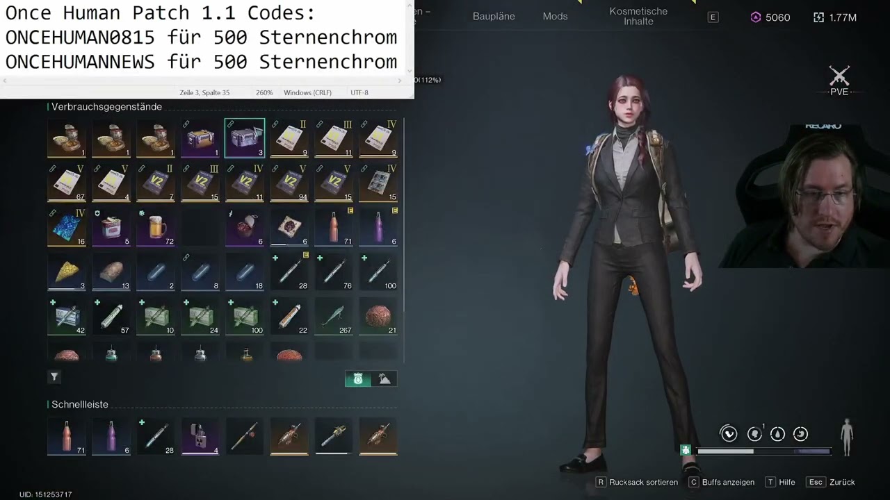 1.000 Sternenchrom und 2 Saisonale Beutekisten aus 2 Codes geschenkt bekommen - Once Human Patch 1.1