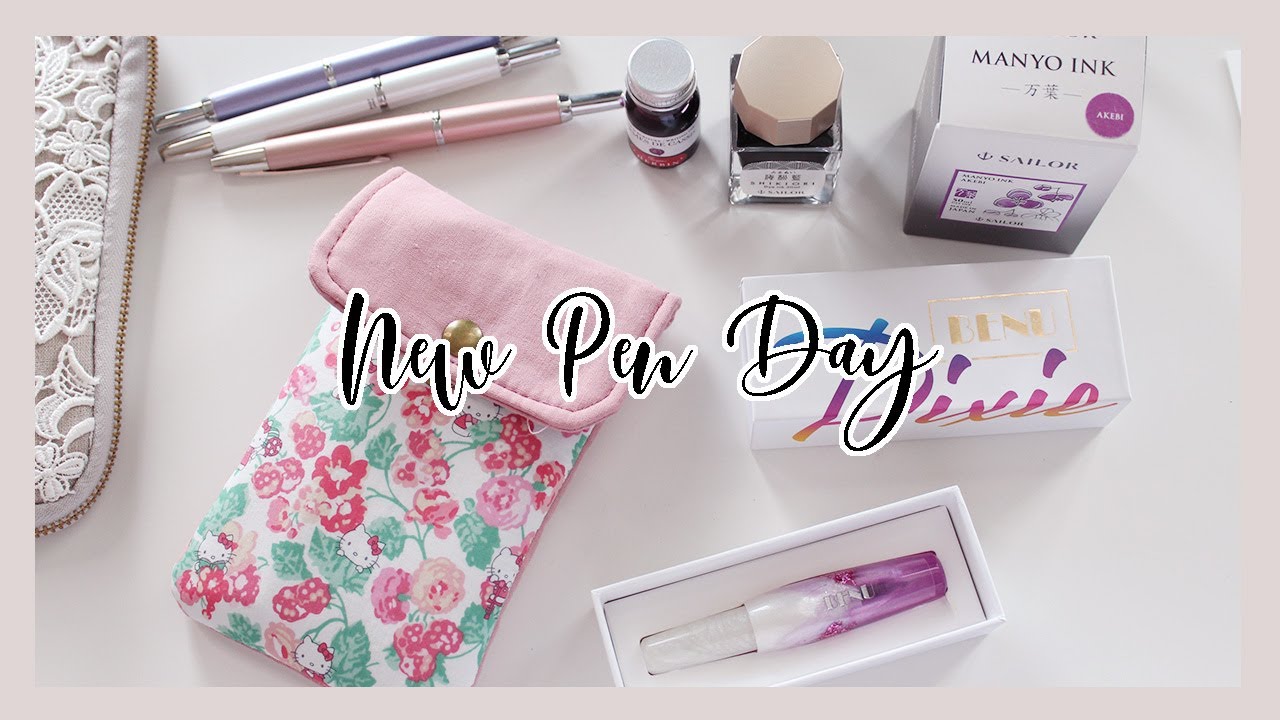 NEW PEN DAY | Benu Pixie Icy Violet and J. Herbin Pousierre de Lune | Ana Jolene