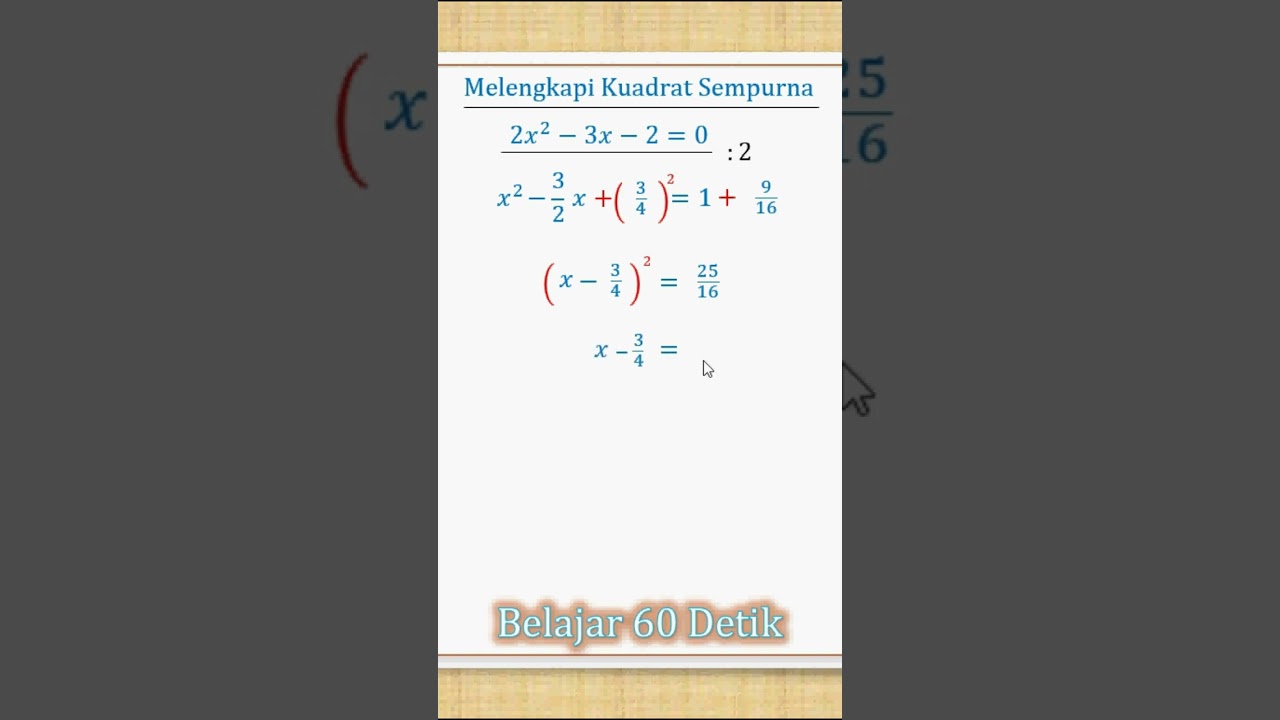 melengkapi kuadrat sempurna | persamaan kuadrat kurikulum merdeka #math #kurmer #kelas10