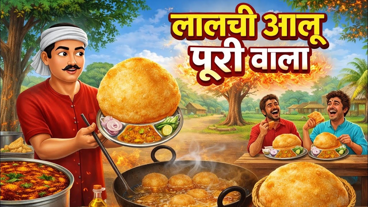 लालची आलू पुरी वाला | Lalachi Alu Puri Wala | hindi story | hindi kahani | street foodkahaniyan