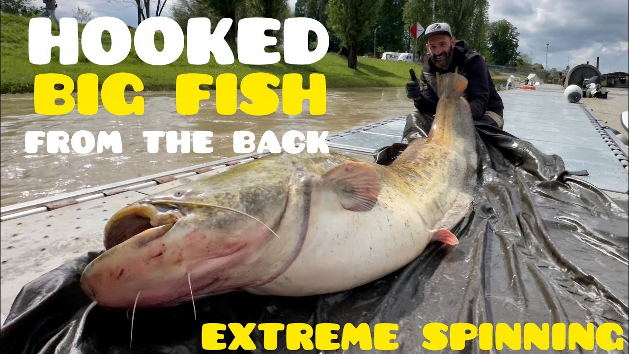 Hooked a 160lb FISH from the BACK on Spinning in flloodwater Total CHAOS on the Boat by CatfishWorld