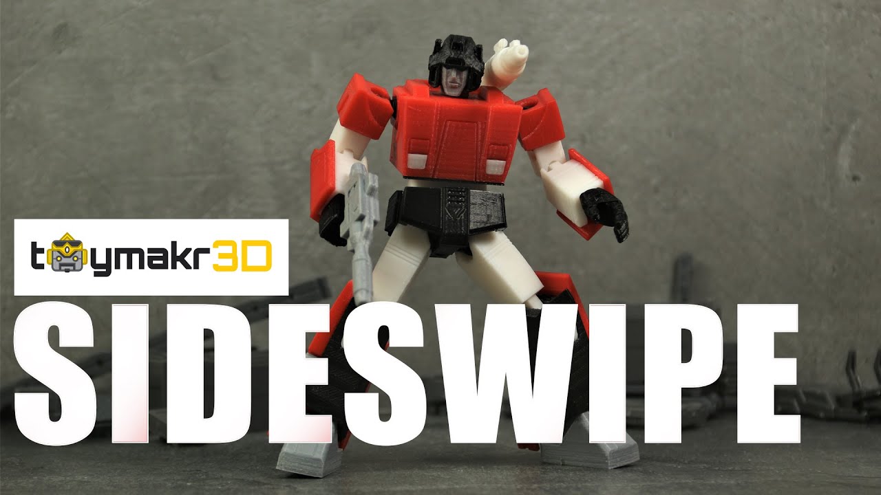 [ FREE STL FILES ] 3D Printed G1 Transformers Sideswipe