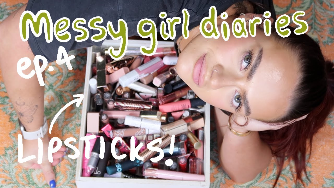MESSY GIRL DIARIES: DECLUTTERING MY LIPSTICKS & PALETTES | TIDY SPACE TIDY MIND EP. 4 EmmasRectangle