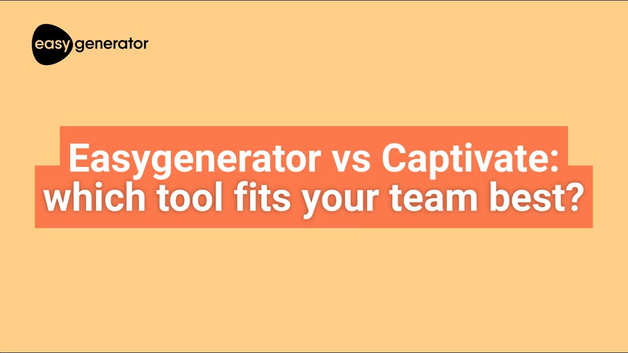 Easygenerator vs. Adobe Captivate | What's a good alternative to Adobe Captivate?