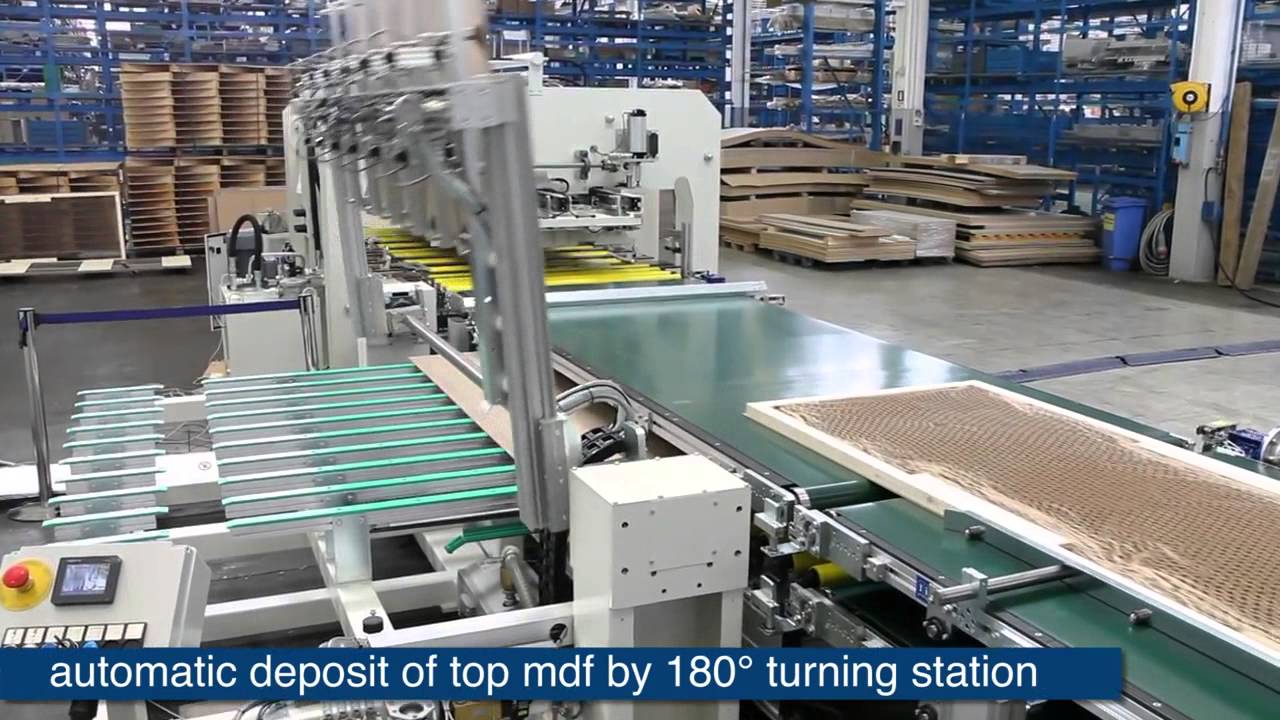 LINEA PRESSATURA PER PORTE SERGIANI - DOOR PRESS LINE PRODUCTION BY SCM GROUP