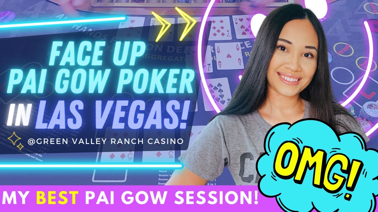 STRAIGHT FLUSH! OMG! 💛 MY *BEST* PAI GOW SESSION! GREEN VALLEY RANCH CASINO! LAS VEGAS! BIG WIN!