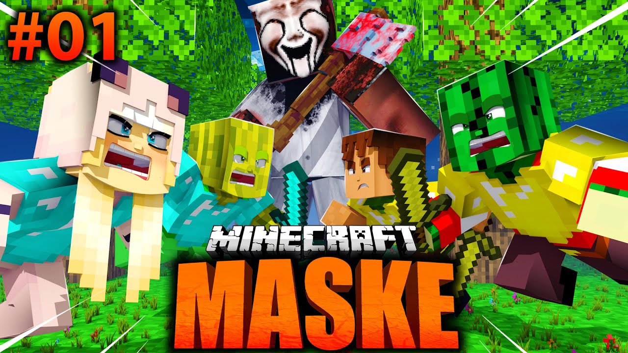 JULIAN, FLO, ISY, TOBBSS und... DER KILLER?!  - Minecraft MASKE #01 [Deutsch/HD]