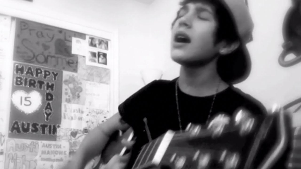 Somebody to love Justin Bieber cover - 15 yr old Austin Mahone live acoustic