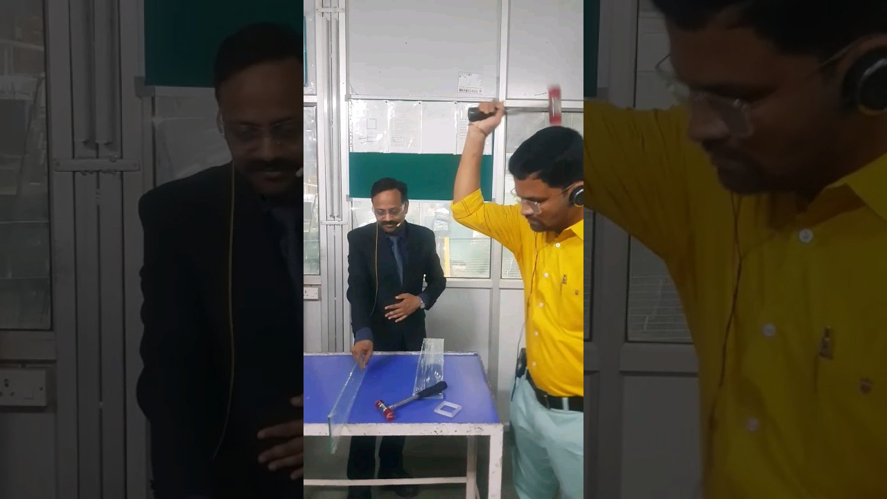 Testing Toughened Glass With Hammer In Jaquar Shower Enclosure Plant | #shorts #interiordesign