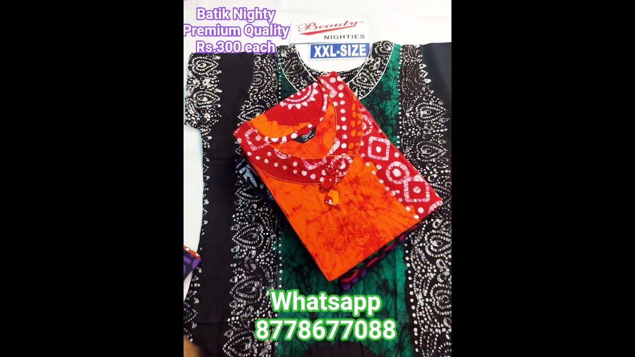 🌺 Beauty Batik nighty XXL Rs.300 each #batik #beautynighties #shorts #ff #newarrivals 🌺