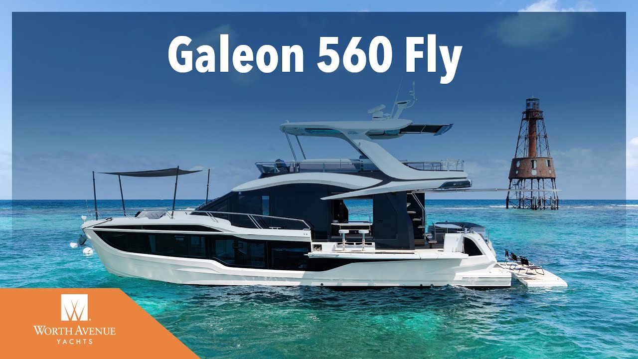 Galeon 560 Fly – Award-Winning Design & Custom Upgrades | Worth Avenue Yachts
