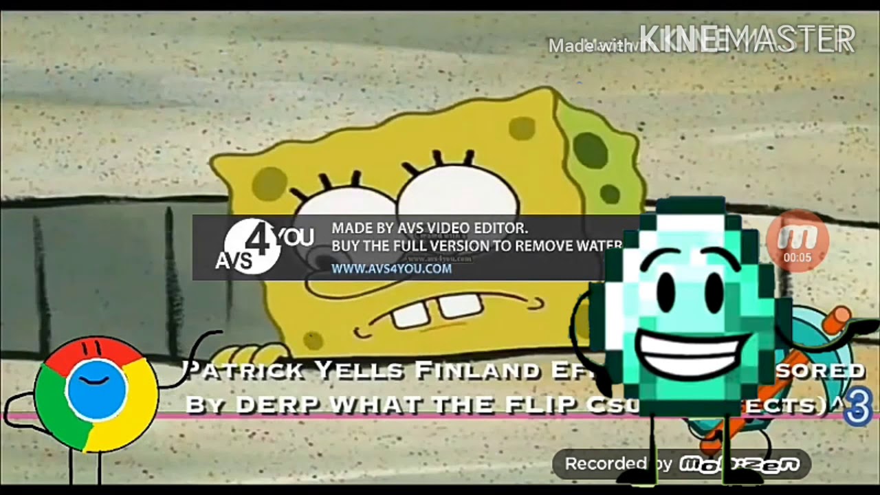 Patrick yells finland effects (Sponsored by what derp flip csupo effects ^5 supercubed