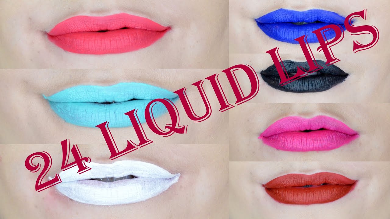Jeffree Star Liquid Lipstick Lookbook - 24 Lipsticks swatched on fair Skin