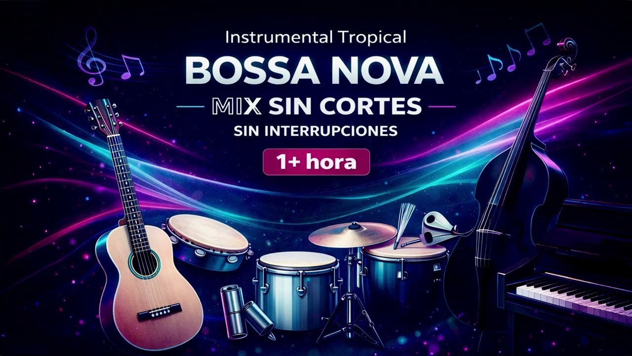 Bossa Nova Instrumental Mix 🎶  Sin Cortes para Energía y Buen Ambiente (Sin Letras)