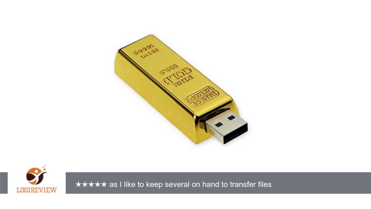 Litop® Gold Color Gold Bar Shape USB Flash Drive USB 2.0 Memory Disk (8GB) | Review/Test