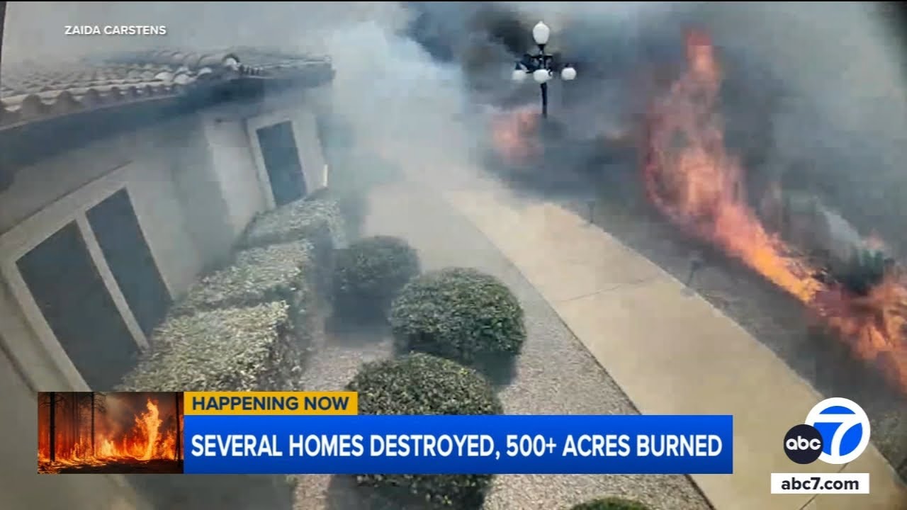 'Tears and hysteria:' Riverside brush fire destroys 3 homes, damages several others amid heat wave