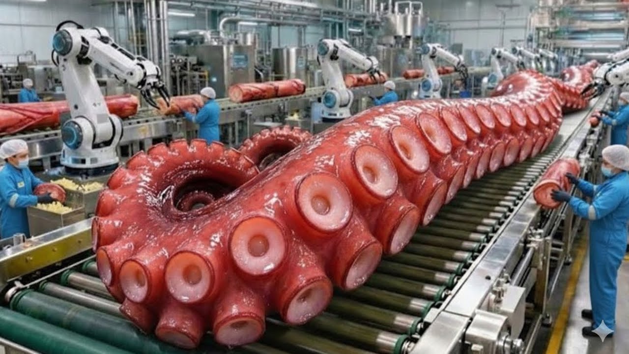 World&rsquo;s Largest Octopus Mass Production/future factory production process 