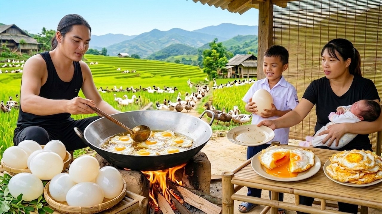 Harvesting Giant Duck Eggs & Catching Mysterious Fish to Sell at the Market | Solo Farm Life