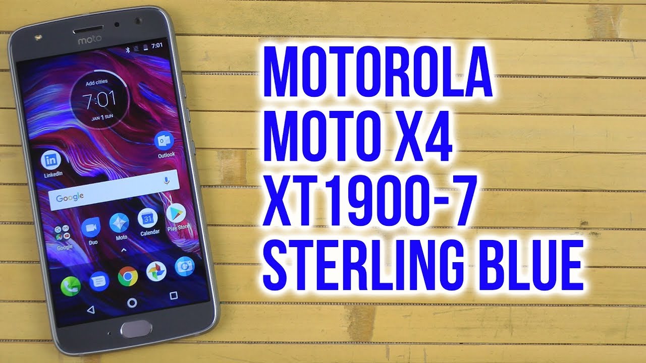 Распаковка Motorola Moto X4 XT1900-7 Sterling Blue