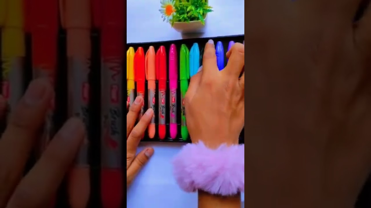 flair brush pen unboxing, review 🖊️✨#youtube #shorts #youtubeshorts #brushpen