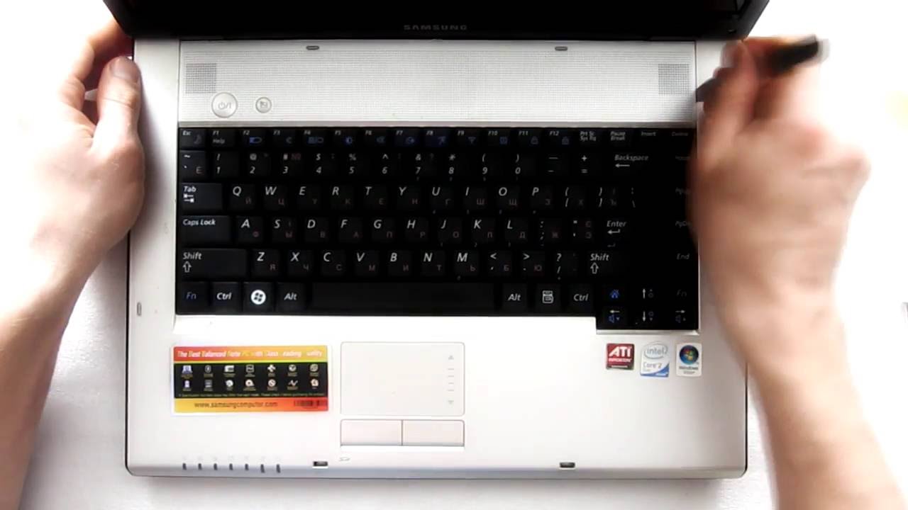 Samsung R60 plus, R58, P500 - Disassembly and fan cleaning (Разборка и чистка ноутбука)