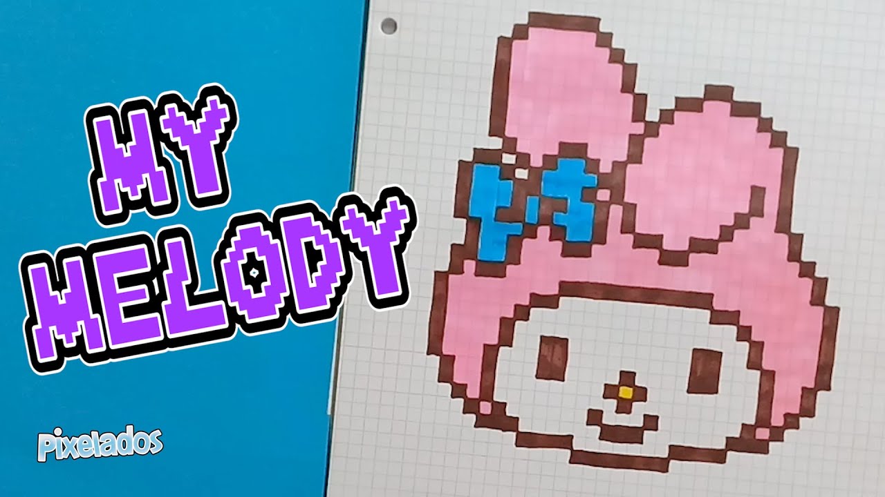 COMO DIBUJAR MY MELODY PIXEL ART - PIXELADOS