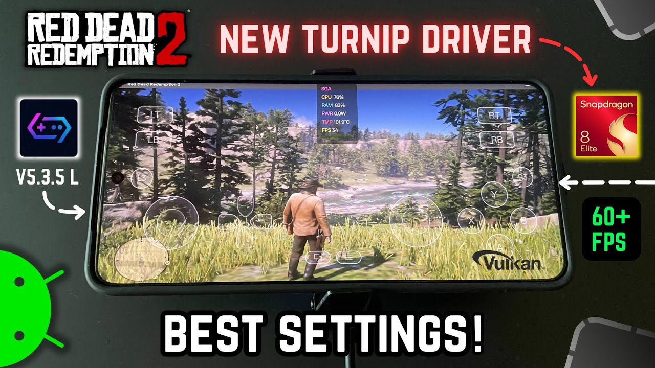 Red Dead Redemption 2 на Snapdragon 8 Elite — лучшие настройки!