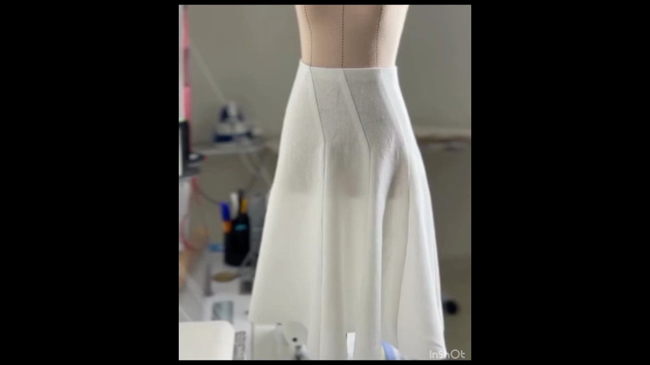 Como fazer saia com nesgas. Saia evas&ecirc; elegante. Tend&ecirc;ncia 2024