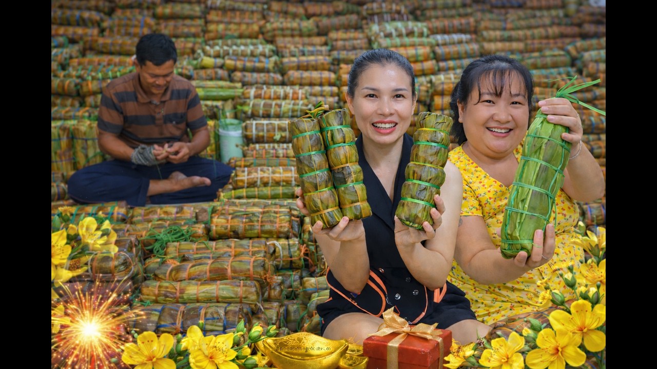 Ba thế hệ một nghề: Lò bánh tét Hoàng Quân đỏ lửa trắng đêm những ngày giáp Tết